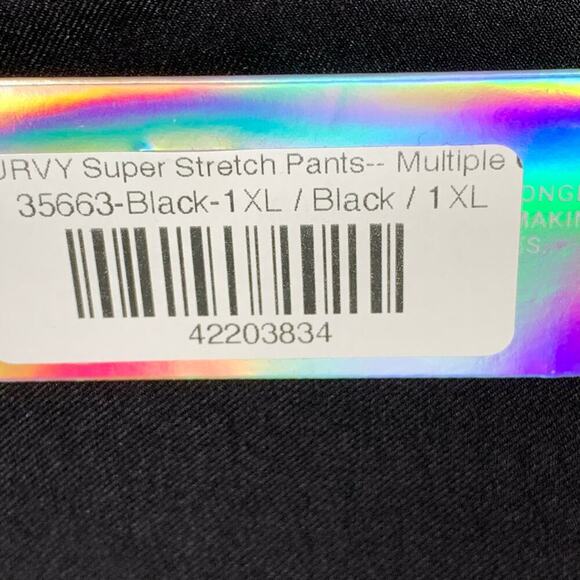 YMI Curvy Black Super Stretch Mid Rise Skinny Pants Size 1X NWT - Picture 6 of 9